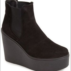 Topshop Wedge Black Boots.